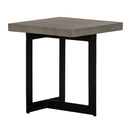 Sharon Modern Concrete & Black Metal End Table