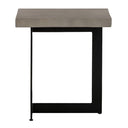 Sharon Modern Concrete & Black Metal End Table