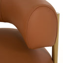 Ozona - Modern Rust Leather Accent Chair