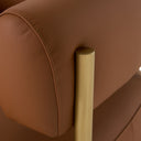 Ozona - Modern Rust Leather Accent Chair