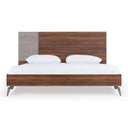 Palermo - Modern Italian Faux Concrete & Walnut Bed