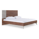 Palermo - Modern Italian Faux Concrete & Walnut Bed