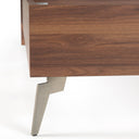Palermo - Modern Italian Faux Concrete & Walnut Bed