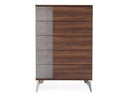 Palermo Italian Modern Faux Concrete & Walnut Chest