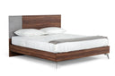 Palermo - Modern Italian Faux Concrete & Walnut Bed