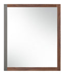 Palermo - Italian Modern Faux Concrete & Walnut Mirror
