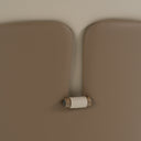Pangea - Mid-Century Modern Cream & Taupe Vegan Leather + Buckwheat Ash Dining Chair (Set of 2)