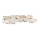 Panorama - Italian Modern Beige Fabric Modular Sectional Sofa