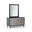 Panther Contemporary Grey & Black Bed