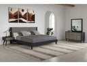 Panther Contemporary Grey & Black 4-Piece Bedroom Set