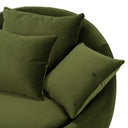 Pascal Modern Round Green Velvet Swivel Lounge Chair