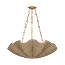 Patina Gold Leaf Bardonia Chandelier 36" by Hudson Valley