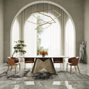 Paulsen - Modern Ceramic + Brass Dining Table