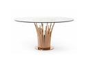 Paxton - Modern Glass + Rosegold Console Table