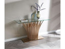 Aversa - Gold Crocodile Console Table & Mirror