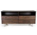Wharton Modern Dark Aged Oak Mirror