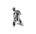 Woman Crossed Legs - Black + White + Gold Sculpture