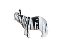 White Multi Colored Elephant Sculpture
