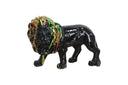 Black Lion Multi Colored Sculpture