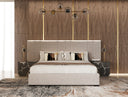 Penrose - Modern Beige Fabric Bed