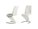 Elise Modern White Leatherette Dining Chair