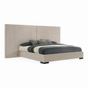 penrose - modern beige fabric bed