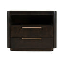 Perez - Modern Dark Burl Nightstand