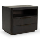 Perez - Modern Dark Burl Nightstand, view 2