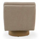 Petito - Modern Beige Fabric + Chestnut Accent Chair