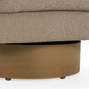 Petito - Modern Beige Fabric + Chestnut Accent Chair