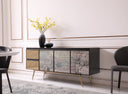 Phelan - Modern Smoked Ash & Brass Buffet