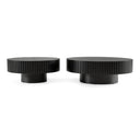 Pierre - Modern Black Ash Round Coffee Table Set