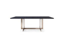 Pike - Modern Black Ash & Brass Dining Table