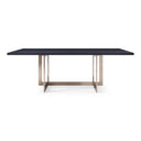 Pike - Modern Black Ash & Brass Dining Table