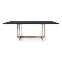 Pike - Modern Black Ash & Brass Dining Table
