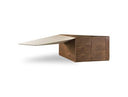 Pilot - Modern Dark Walnut + Beige Leather Desk