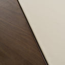 Pilot - Modern Dark Walnut + Beige Leather Desk
