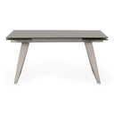 Pittson - Modern Extendable Grey Glass Dining Table