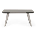 Pittson - Modern Extendable Grey Glass Dining Table