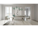 Adelaide Modern Stainless Steel & Glass Dining Table