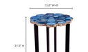 Azul Agate Accent Table Blue
