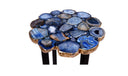 Azul Agate Accent Table Blue