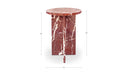 Grace Accent Table Rosso Levante Marble