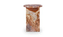 Grace Accent Table Orange Levante Marble