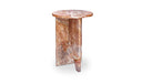 Grace Accent Table Orange Levante Marble