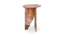 Grace Accent Table Orange Levante Marble