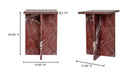 Blair Accent Table Rosso Levanto Marble