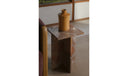 Blair Accent Table Orange Levante Marble