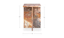 Blair Accent Table Orange Levante Marble