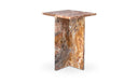 Blair Accent Table Orange Levante Marble